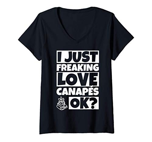 Mujer Canape Lover Funny - Canapés Humor Gift Camiseta Cuello V