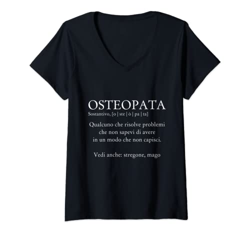 Mujer Osteópata Definición Divertida Diccionario Definición Camiseta Cuello V