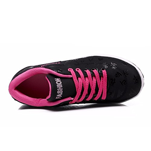 Mujer Zapatos de Deporte Casual Correr Sneaker(39 EU/Label 40 CN,3-Negro)