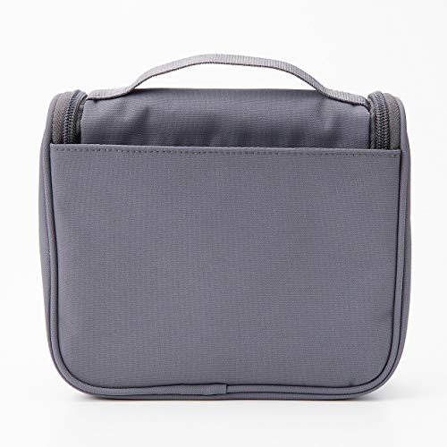 Muji Estuche De Viaje Colgante De Poliéster, 16 cm Ancho x 19 cm Profundidad x 6 cm Altura, Gris