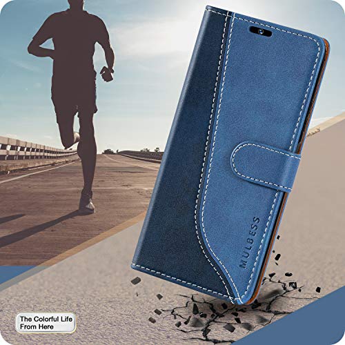 Mulbess Funda para Samsung A31, Funda con Tapa Samsung Galaxy A31, Funda Samsung Galaxy A31 Libro, Funda Cartera para Samsung Galaxy A31 Carcasa, Diamante Azul