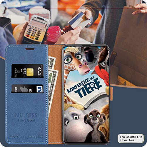 Mulbess Funda para Samsung A31, Funda con Tapa Samsung Galaxy A31, Funda Samsung Galaxy A31 Libro, Funda Cartera para Samsung Galaxy A31 Carcasa, Diamante Azul