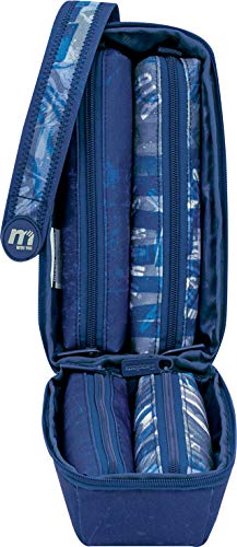 Multiestuche Escolar Tandem Waves | Estuche Escolar Grande Multiportatodo de Doble Cremallera, Organizador Mochila Gran Capacidad con 4 Estuches Escolares Interiores - Medidas 11 x 21,5 x 10 cm