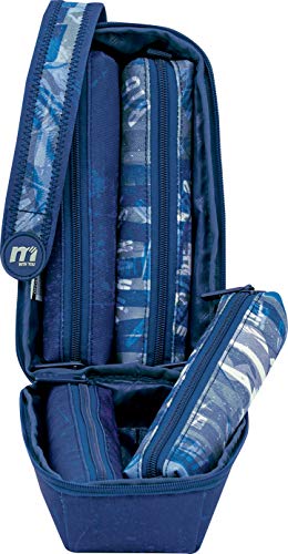 Multiestuche Escolar Tandem Waves | Estuche Escolar Grande Multiportatodo de Doble Cremallera, Organizador Mochila Gran Capacidad con 4 Estuches Escolares Interiores - Medidas 11 x 21,5 x 10 cm