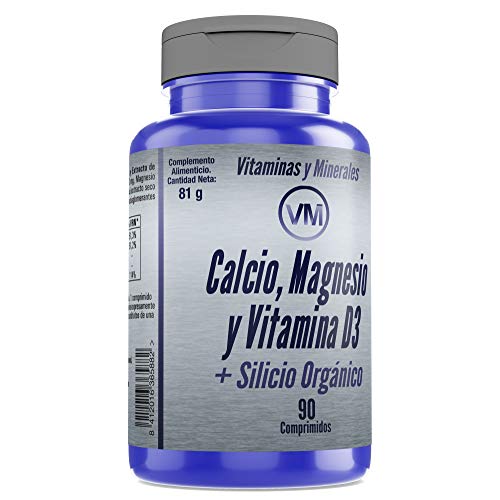 Multivitaminas y Minerales 90 comprimidos| Calcio + Magnesio + Vitamina D3 + Silicio Orgánico| Multivitaminico Activos Esenciales para Hombres y Mujeres | Aquisana