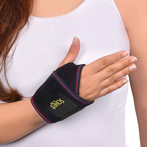 Muñequera Vendaje De Neopreno Soles -Transpirable, Comodidad - Talla Única - Encaja En Ambas Muñecas - Suave, Flexible Y Cómoda - Reduce El Dolor Y Previene Las Lesiones - Estabiliza Las Muñecas