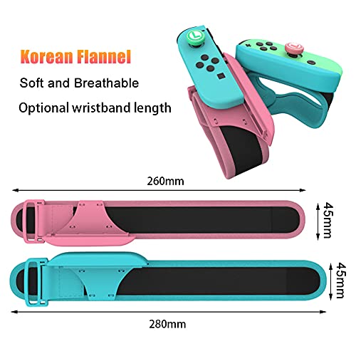 Muñequeras Dance Band, 2 Piezas Correa para la Muñeca para Just Dance 2021 2020 2019 2018 Nintendo Switch Joy con Adjustable Brazalete Brassard