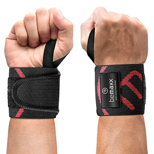 Muñequeras Deportivas Gym Profesionales - 2 Wrist Wraps Straps Resistentes para Levantar de Pesas, Talla Única Ajustable, Hombre Mujer | Halterofilia Fitness Halterofilia Entrenamiento Culturismo