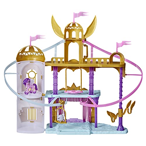 My Little Pony: A New Generation - Castillo Real - Castillo de 55,5 cm con 2 tirolinas - Figura de la Princesa Petals