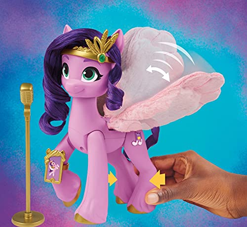 My Little Pony: A New Generation - Pétalos de Princesa con Estrella Cantante, 15 cm, Color Rosa Poni Que Canta y Juega música, Juguete para niños de 5 años en adelante