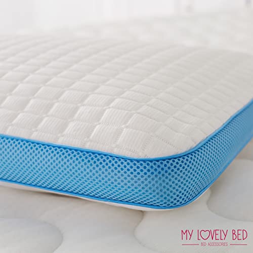 My Lovely Bed - Almohada Cervical de Látex 60x40 cm - Natural - Firme - Ergonómica : Mantiene la posición de la Nuca y Las cervicales - Ortopédica - Algodón - Refrescante