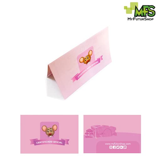 Myfuturshop® Raton Pérez Puerta mágica, Caja para el Diente, Escalera, 4 certificados de Diente Limpio. Regalo Original para niño y niña. Rosa