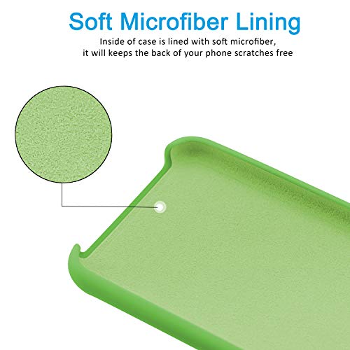 N NEWTOP Ori - Funda compatible con Samsung Galaxy J6 Plus (2018), carcasa de TPU de silicona semirrígida, colores microfibra, interior suave (verde)