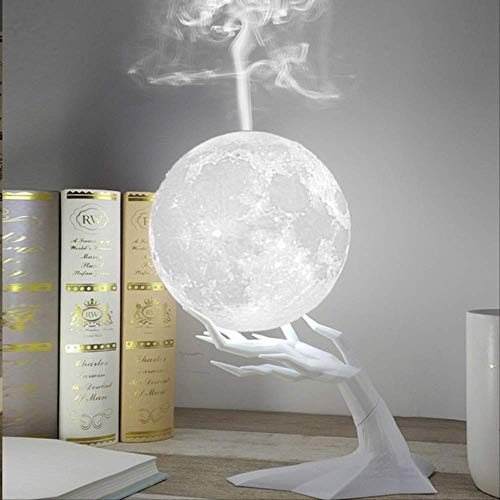 N-S Difusor de aire eléctrico del aroma de la luna del humidificador del aire del aroma del difusor del aceite esencial con la lámpara de noche led 880ml usb China con soporte de la rama