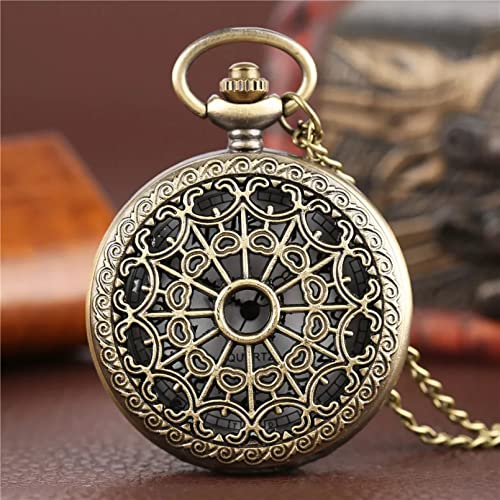 N/Ａ Accesorios para Hombres y Mujeres Vintage Bronze Web Spider Reloj Antiguo Collar Cadena Colgante Reloj Enfermería médica Aniversario de Bodas día del Padre Regalo de cumpleaños de Navidad