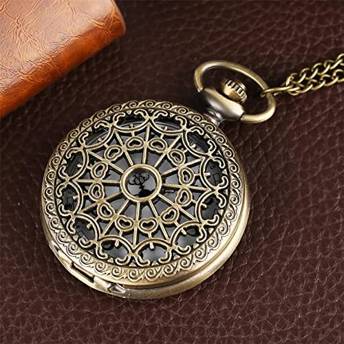 N/Ａ Accesorios para Hombres y Mujeres Vintage Bronze Web Spider Reloj Antiguo Collar Cadena Colgante Reloj Enfermería médica Aniversario de Bodas día del Padre Regalo de cumpleaños de Navidad