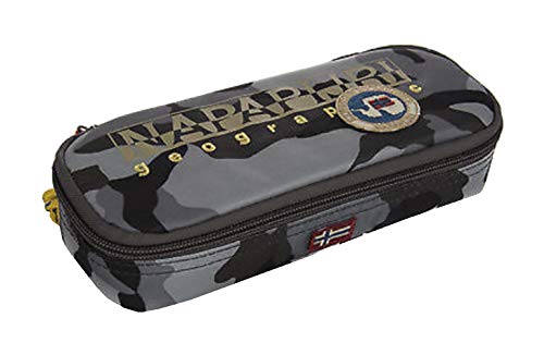 Napapijri Estuche escolar artículo 4BNN3Z05 NORTH CAPE SLG PENCIL CASE cm. 23 x 9 x 6, F50 Camo grey