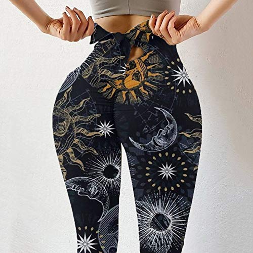 NAQUSHA Las mujeres levantamiento de glúteos Scrunch impresión cintura alta control de barriga estiramiento Strethcy suave gimnasio polainas yoga pantalones corriendo medias