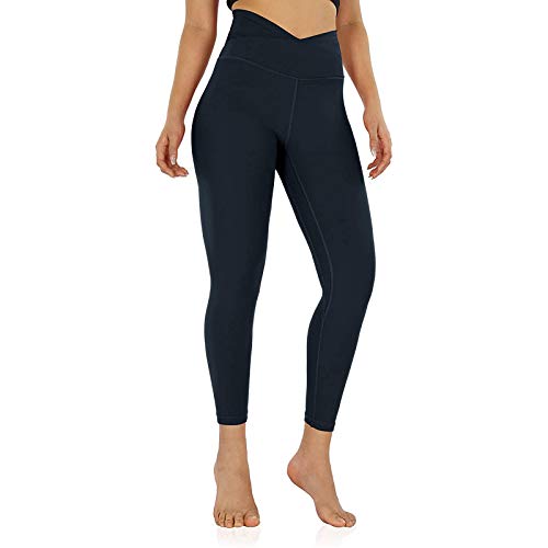 NAQUSHA Leggings de yoga de cintura alta para mujer, con bolsillo interior, levantamiento de glúteos, pantalones de yoga elásticos