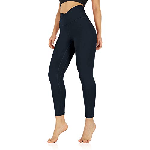 NAQUSHA Leggings de yoga de cintura alta para mujer, con bolsillo interior, levantamiento de glúteos, pantalones de yoga elásticos