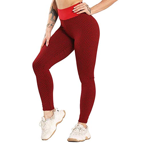 NAQUSHA Pantalones de yoga elásticos para mujer, talla grande, con textura de burbujas, levantamiento de glúteos, gimnasio, deportes, correr, ajustados, leggings de longitud completa