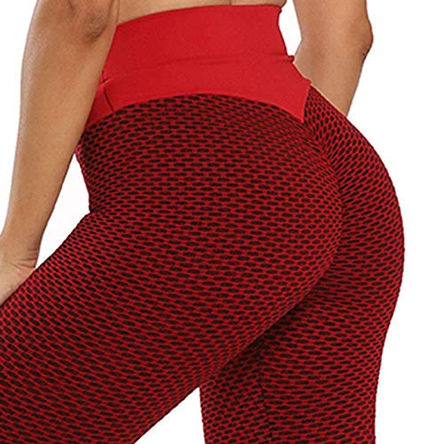 NAQUSHA Pantalones de yoga elásticos para mujer, talla grande, con textura de burbujas, levantamiento de glúteos, gimnasio, deportes, correr, ajustados, leggings de longitud completa