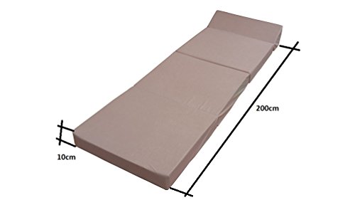 Natalia Spzoo Colchón Plegable Cama de Invitados colchón de Espuma 200x70 cm FM (Beige)