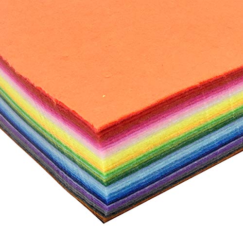 NATUCE 40 Colores Fieltro Manualidades Tela no Tejido de Lana, 15*15cm Hojas de Fieltro, 40PCS Hoja de Fieltro, Material para Costura Artesanías Bricolaje, No Tejido Tela de Fieltro Suave Felt Fabric