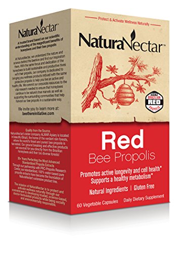 naturanectar rojo bee Propolis, Cápsulas Vegetales, 60 unidades