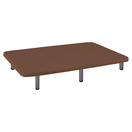 Naturconfort Base tapizada 3D, Madera, Chocolate, 90x190cm