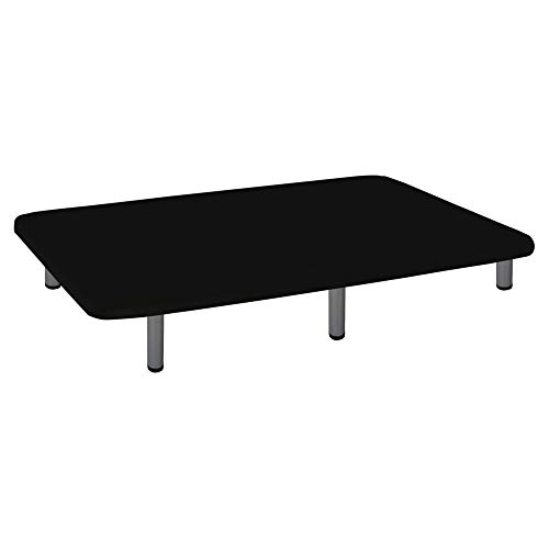 Naturconfort Base tapizada 3D, Madera, Negro, 90x190cm