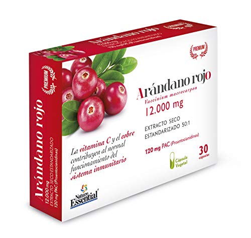 Nature Essential - Arandano Rojo 120 PAC. (Ext. Seco) 30 Capsulas Vegetales