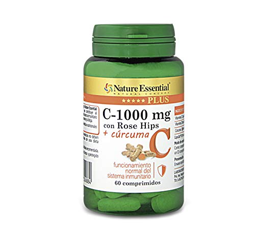 Nature Essential Vit; c+Rose Hips+Curcuma 60 Comprimidos 200 g