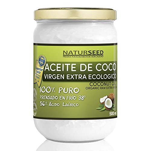 Naturseed - Aceite de coco Virgen Extra Orgánico - Para uso Estético, en Cocina y Masajes, 500 ml