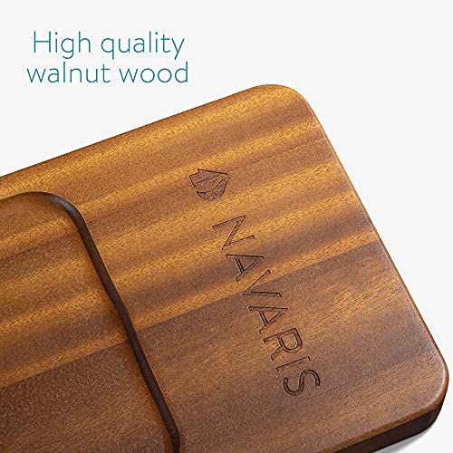 Navaris Bandeja de Madera para bañera - Mesa Auxiliar para la Tina con Espacio para café Vino Libro Tablet - Accesorio con Forma de Tabla para baño