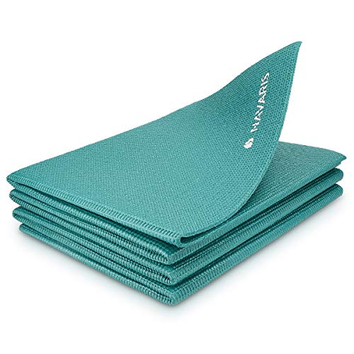 Navaris Esterilla de Yoga Antideslizante - Colchoneta de Gimnasia Plegable - 173 x 61 x 0.4 CM - Alfombra de Entrenamiento Deportes Gimnasia Pilates