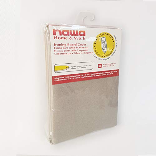 Nawa Funda de Planchar Encaja en Cualquier Tipo de Tabla de Entre 110-130 cm de Largo y 30-47 cm de Ancho (Gris)