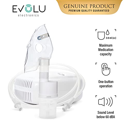 Nebulizador de pistón EVOLU UNIVERSAL con boquilla y máscara - para adultos y niños