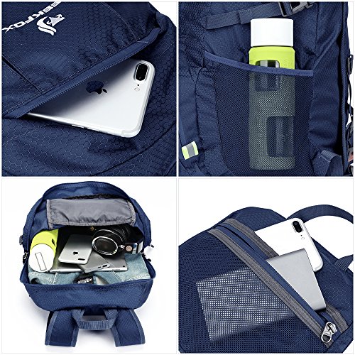 NEEKFOX Mochila Ligera y compacta para Viaje, Excursionismo o Uso Diario, Mochila para Acampar Plegable de 35 L, Mochila Deportiva Ultraligera para Exteriores