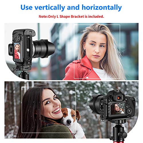 Neewer Soporte en Forma L Placa QR Vertical Cámara Réflex Digital Universal Soporte en L con Tornillo 1/4 Pulgada Arca Swiss Compatible con dji Osmo Ronin Zhiyun Nikon Canon Sony