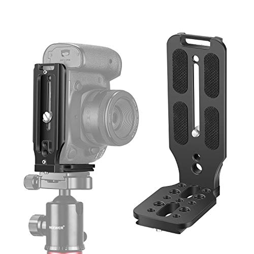 Neewer Soporte en Forma L Placa QR Vertical Cámara Réflex Digital Universal Soporte en L con Tornillo 1/4 Pulgada Arca Swiss Compatible con dji Osmo Ronin Zhiyun Nikon Canon Sony