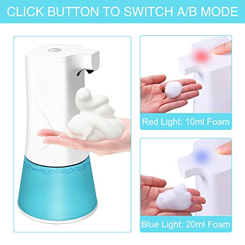 NEKAN Dispensador AutomáTico De JabóN, Bomba Dispensadora De LíQuido Sin Contacto Montado En La Pared Impermeable Ajustable Manos Libres para Cocina BañO Hotel Oficina 350Ml Carga USB