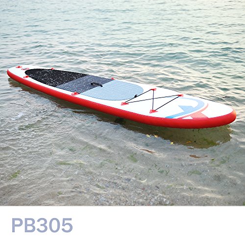 nemaxx PB305 Tabla de Paddle Surf Sup 305x76x10cm, Rojo/Azul - Tabla de Paddle Board - Tabla de Surf - Hinchable con Mochila, remos, Aletas, Bomba de Aire, Kit de reparación, Correa para pie