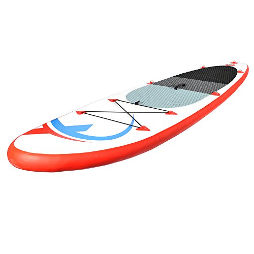 nemaxx PB305 Tabla de Paddle Surf Sup 305x76x10cm, Rojo/Azul - Tabla de Paddle Board - Tabla de Surf - Hinchable con Mochila, remos, Aletas, Bomba de Aire, Kit de reparación, Correa para pie