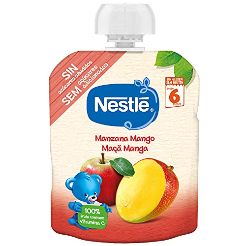 Nestlé Bolsita Puré Manzana Mango, A Partir De Los 6 Meses, 90 G - Pack de 16 bolsitas 90g