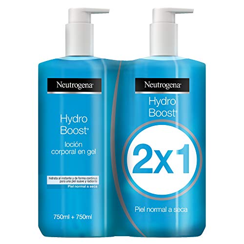 Neutrogena Hydro Boost Loción Corporal Hidratante en Gel, Piel Normal a Seca, Pack 2 x 750ml