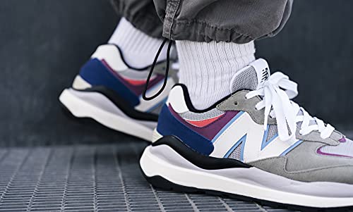 New Balance 57/40 - Zapatillas deportivas para hombre, diseño de los años 90, gris, azul, morado., 45 EU