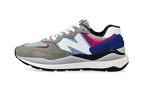 New Balance 57/40 - Zapatillas deportivas para hombre, diseño de los años 90, gris, azul, morado., 45 EU