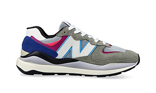 New Balance 57/40 - Zapatillas deportivas para hombre, diseño de los años 90, gris, azul, morado., 45 EU