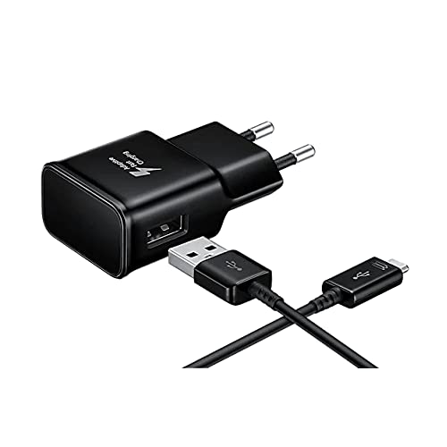 New Phoone - Cargador Compatible EP-TA20EBE + Cable USB C | Carga Rápida 2A para Samsung Tab A 10.1 | Tab A 10.5 | Tab S3 9.7 | Tab S4 | Tab S5e | Tab S6 Lite | Tab S6 - Cable 1,5M - Negro